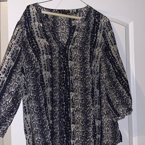 Blue and White Snake Blouse